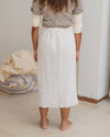 BASERANGE Elastic waist skirt Comfortable French BAS-SKFO-LC-SU25-UNDYED